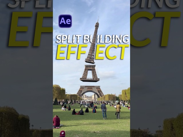 3d Build Split Effect | After Effects #tutorial 🔥