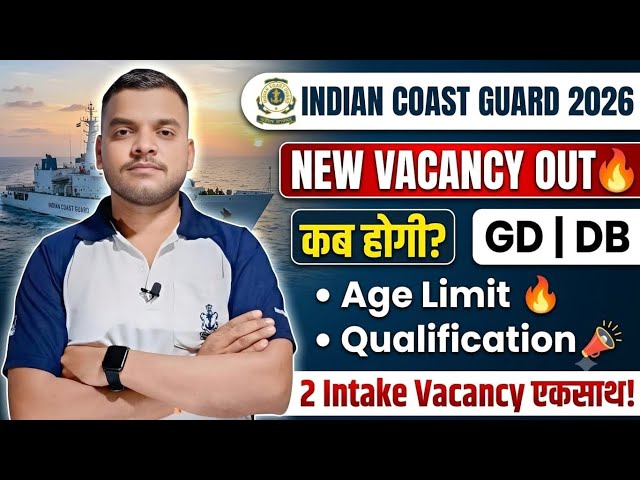 Indian Coast Guard GD & DB Recruitment 2026 🚨 Notification OUT⁉️ | Join Indian Navy 2026 | DW Sainik