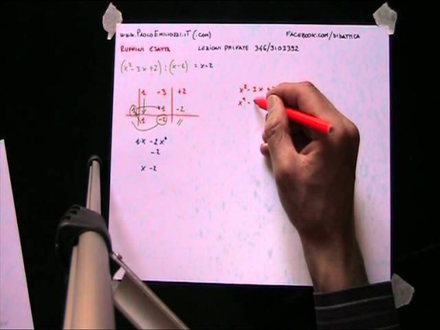 Ruffini divisione esatta 222