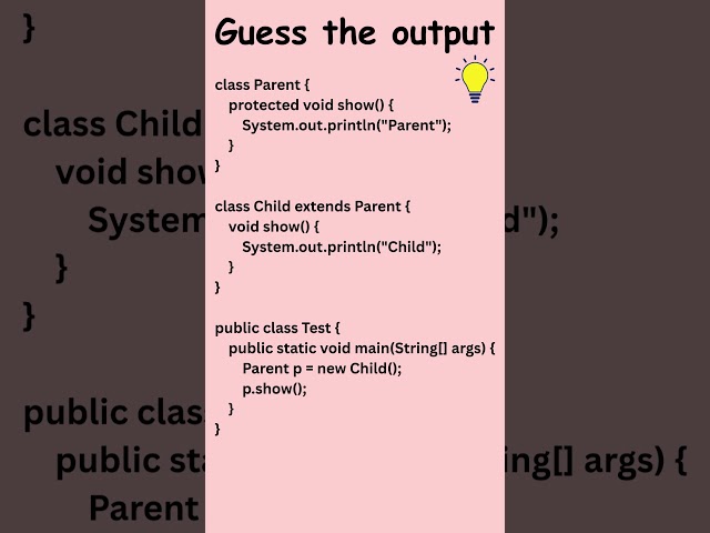 Access Modifiers #java #overriding #programming