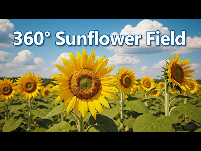 360° View of a Sunflower Field in Northeast Ohio - VR360