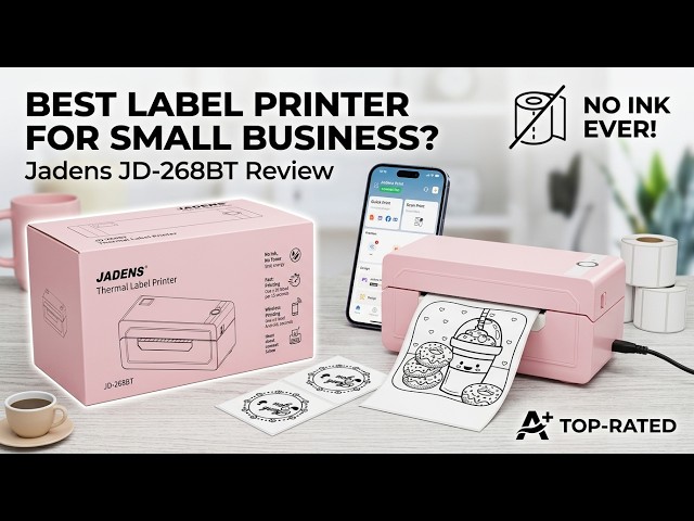 Cute Pink Mini Printer for Labels | Easy-to-Use Portable Printer Amazon Find!