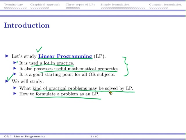 [OR1-Modeling] Lecture 2: Linear Programming #1 Introduction