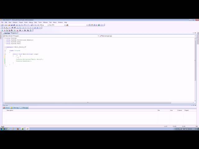 C# Tutorial - Hello World - C# Basics