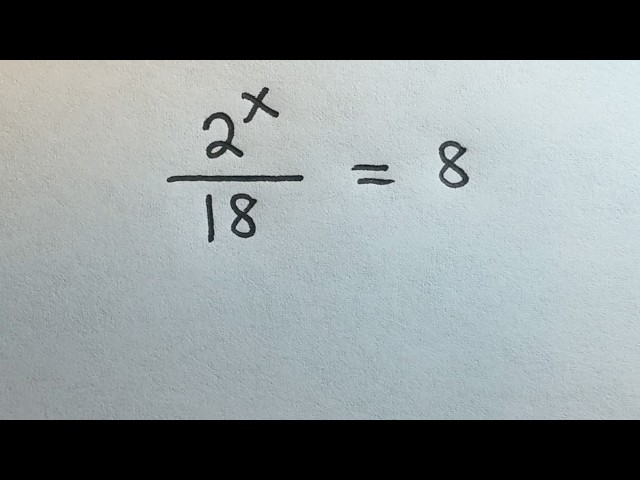 Solve for x in this nice exponential equation | Math Olympiad Mathematics