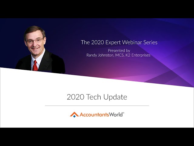 2020 Tech Update presented by Randy Johnston