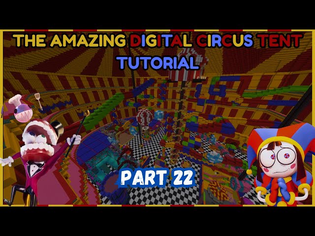 How To Make The Amazing Digital Circus Tent! (Part 22) (Minecraft Tutorial)