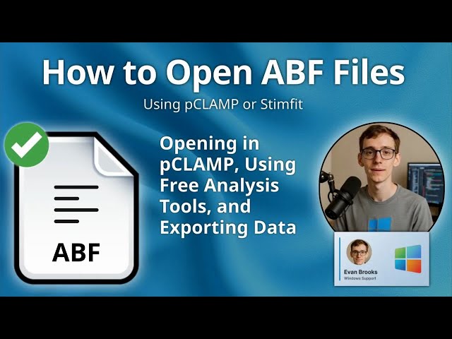 How to Open ABF Files (pCLAMP or Stimfit)
