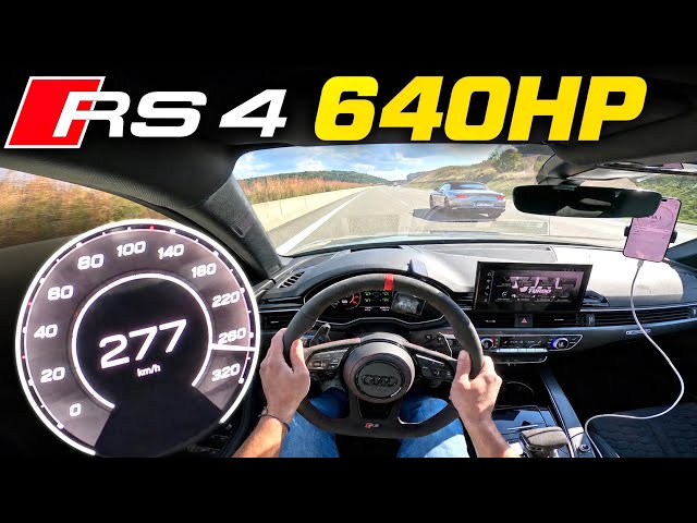 640HP Audi RS4 B9 pushing through traffic on the UNLIMITED AUTOBAHN