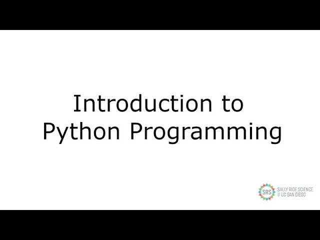 Introduction to Python Programming