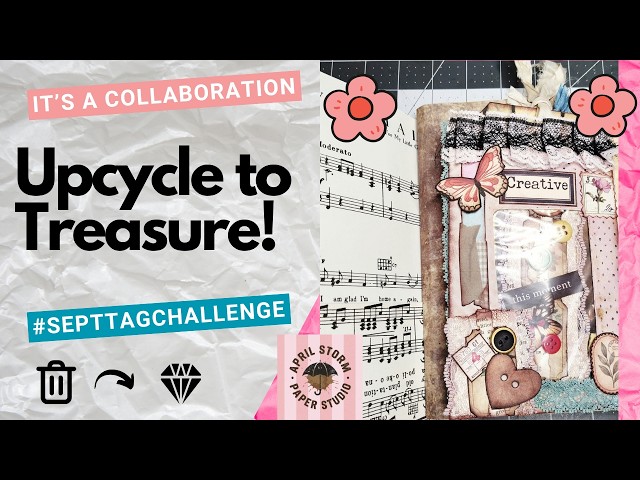 Upcycled Junk Journal Window Envelope Pocket Tag  #septtagchallenge Day 24
