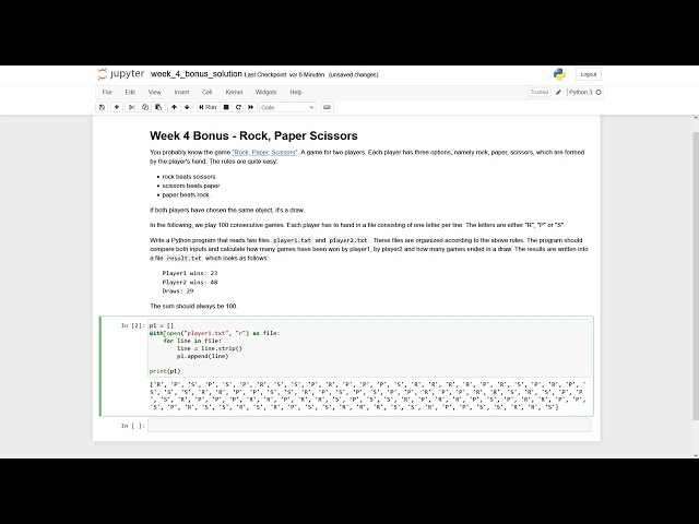Python for Beginners - Week 4 Bonus Exercise - Solution
