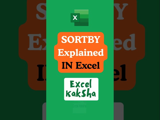 The smartest way to auto-sort data in Excel!