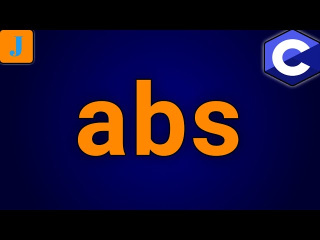 Absolute Value Function abs() | C Programming Tutorial