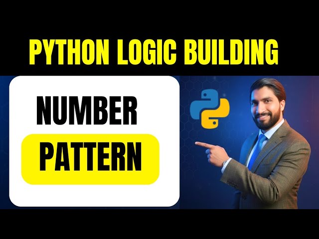 #45 Number Pattern in Python 🔥 | Pattern Printing Q6 | Python Logic Building for Beginners in Hindi 