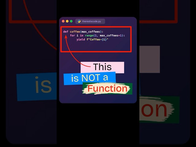 Python Generators Explained Simply (Yield vs Return) | Python for beginners