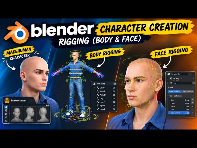 Character Creation in Blender: The Easiest Way to Rig Body & Face