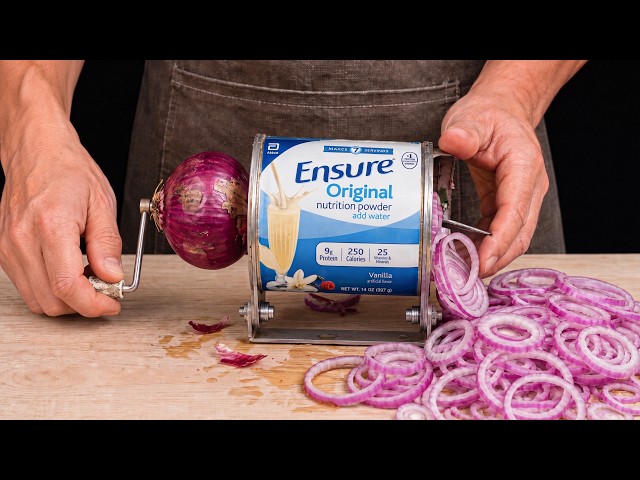 60-Year-Old Carpenter's Genius Tin Can Onion Slicer || DIY Multi-Tool for Slicing Any Vegetable!
