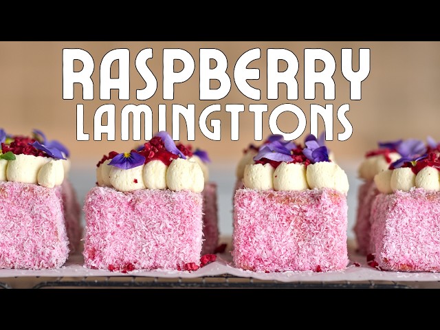 Raspberry Lamingtons Recipe | Made in My Bakery