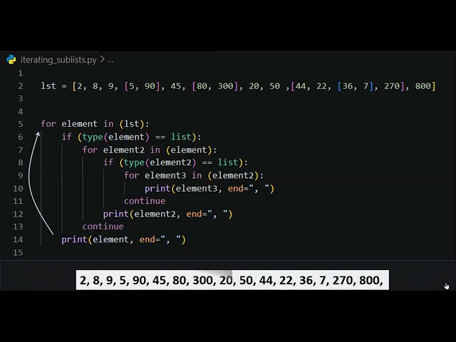 Iterating nested lists in Python