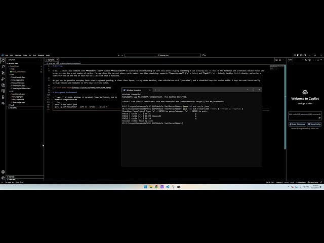 Focus Timer; A Java Demo