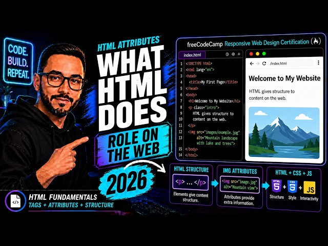 What Role Does HTML Play on the Web? | freeCodeCamp HTML Attributes Theory, Responsive Web Design