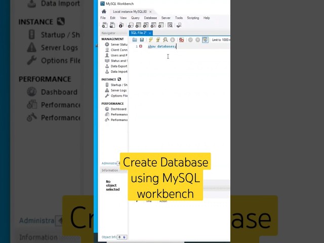 Create Database using MySQL workbench #shortsfeed #youtubeshorts #viral #trending #ytshorts #mysql