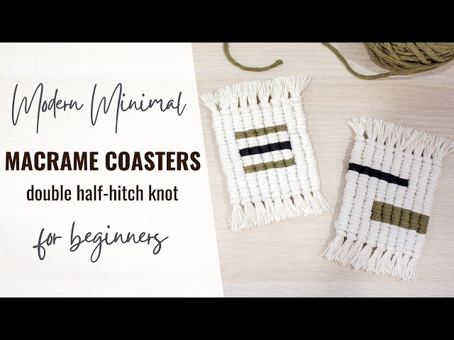 Macrame Tutorial | DIY Macrame Coasters | Double Half-Hitch Knot