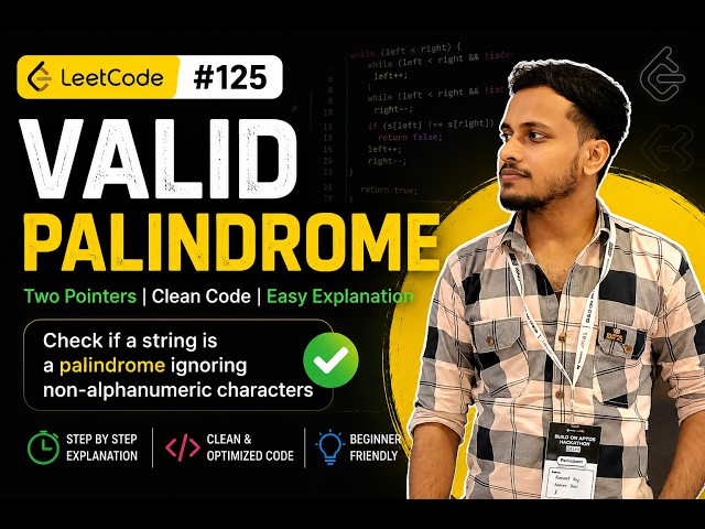 Valid Palindrome | LeetCode 125 | Two Pointer Approach | Java | Easy Explanation