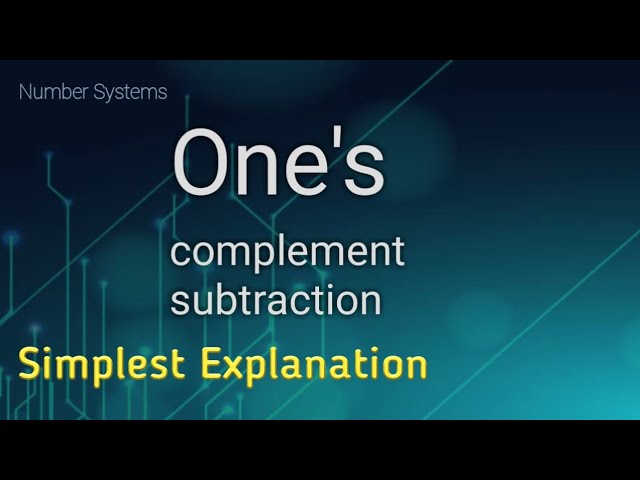 One's complement subtraction