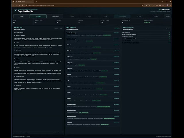 Repetita Gravity — OpenAI Build Week Demo