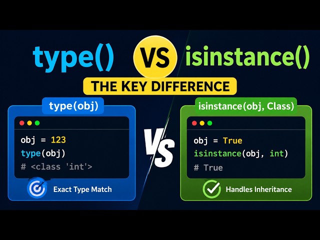 11 Python type() vs isinstance() Explained | Key Differences Every Python Beginner Must Know