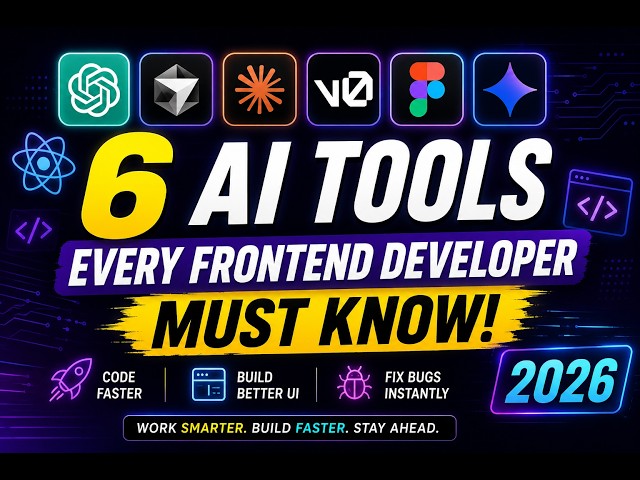 6 FREE AI Tools Every Frontend Developer Must Know in 2026 🚀