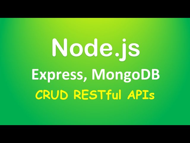 Node.js, Express & MongoDb: Build a CRUD Rest Api example