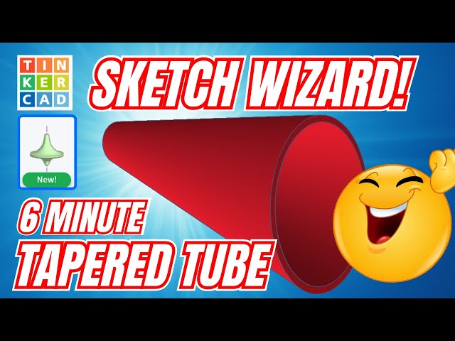 Make A Tinkercad Tapered Tube: Sketch Revolve Inverse Hole Wizardry! 💯🔥