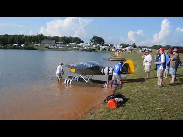 Giant Scale Cub On Floats At Joe Nall 2012