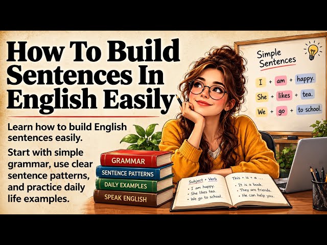 How To Build Sentences In English Easily | Simple Grammar For Clear Speaking | Learn English Fast ✅️