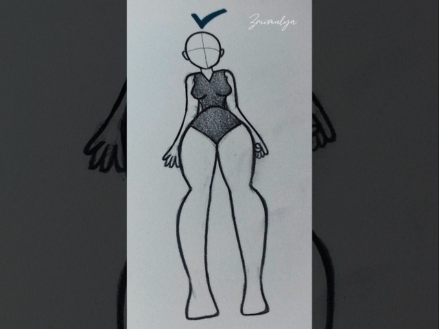 How to draw Female body pose tutorial #drawing #stickman #howtodraw #art #tutorial