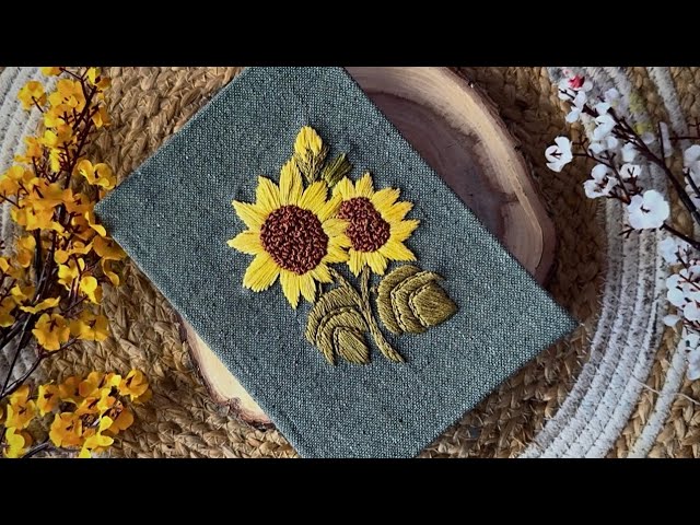 How to embroider diary cover || Embroidery for Beginners - Let’s Explore 