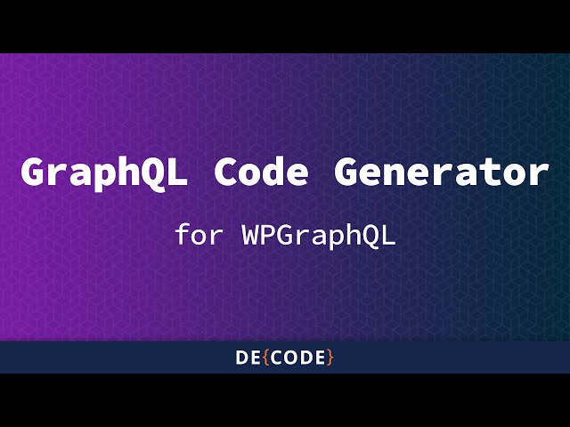 GraphQL Code Generator for WPGraphQL