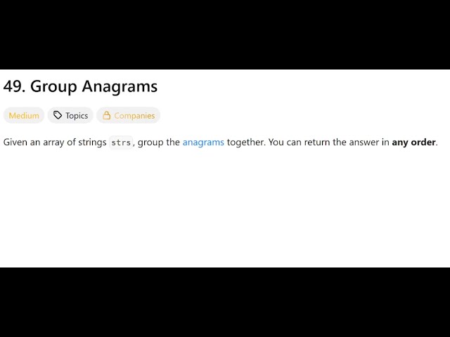 Group Anagrams | @faang-academy