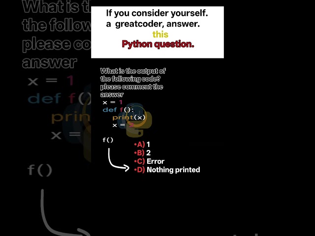 coding python quiz #pythonanddjangofullstackwebdeveloper #viral #shorts #youtubeshorts #youtube