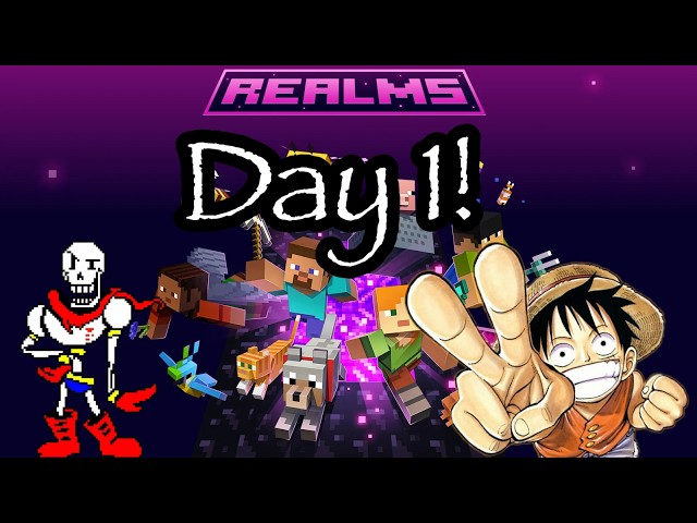 New Begginings. Minecraft Realm Day 1