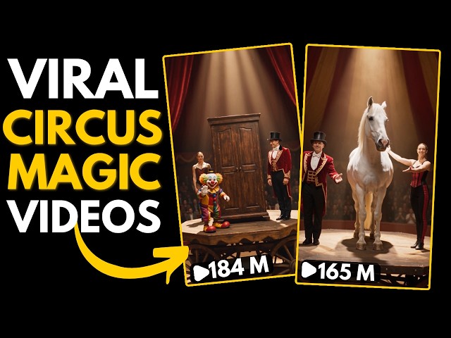 How to Create VIRAL AI Circus Magic Videos for FREE (New Viral Niche)
