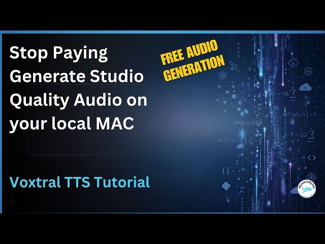 how to generate studio quality audio on local Mac running Voxtral 4B TTS