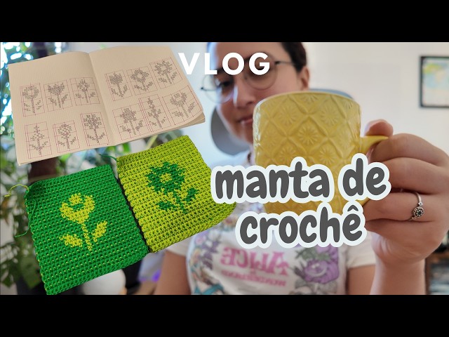 Fazendo uma manta de crochê em meio a uma rotina corrida
