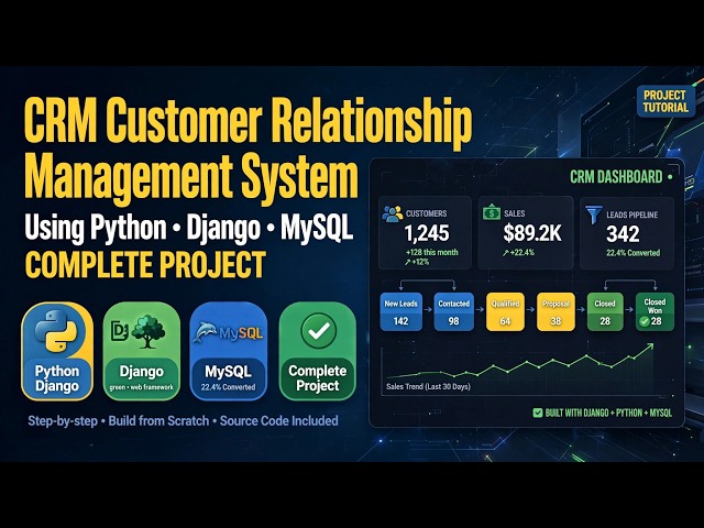 CRM Customer Relationship Management system Using Python Django MySQL Complete Project