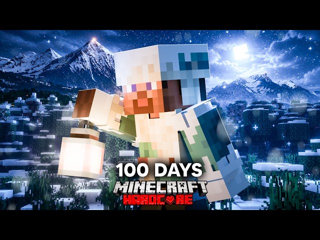 I Spent 100 Days In A Winter Apocalypse In REALISTIC Hardcore Minecraft.