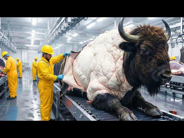Dentro de la fábrica moderna de cuero de bisonte de piel cruda a cuero de lujo | Proceso completo