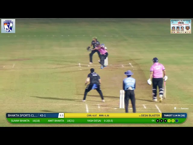 "Sunny Bhakta's Power-Packed Innings – Intercast League Special! 🏏⚡ #CricketHeroes"